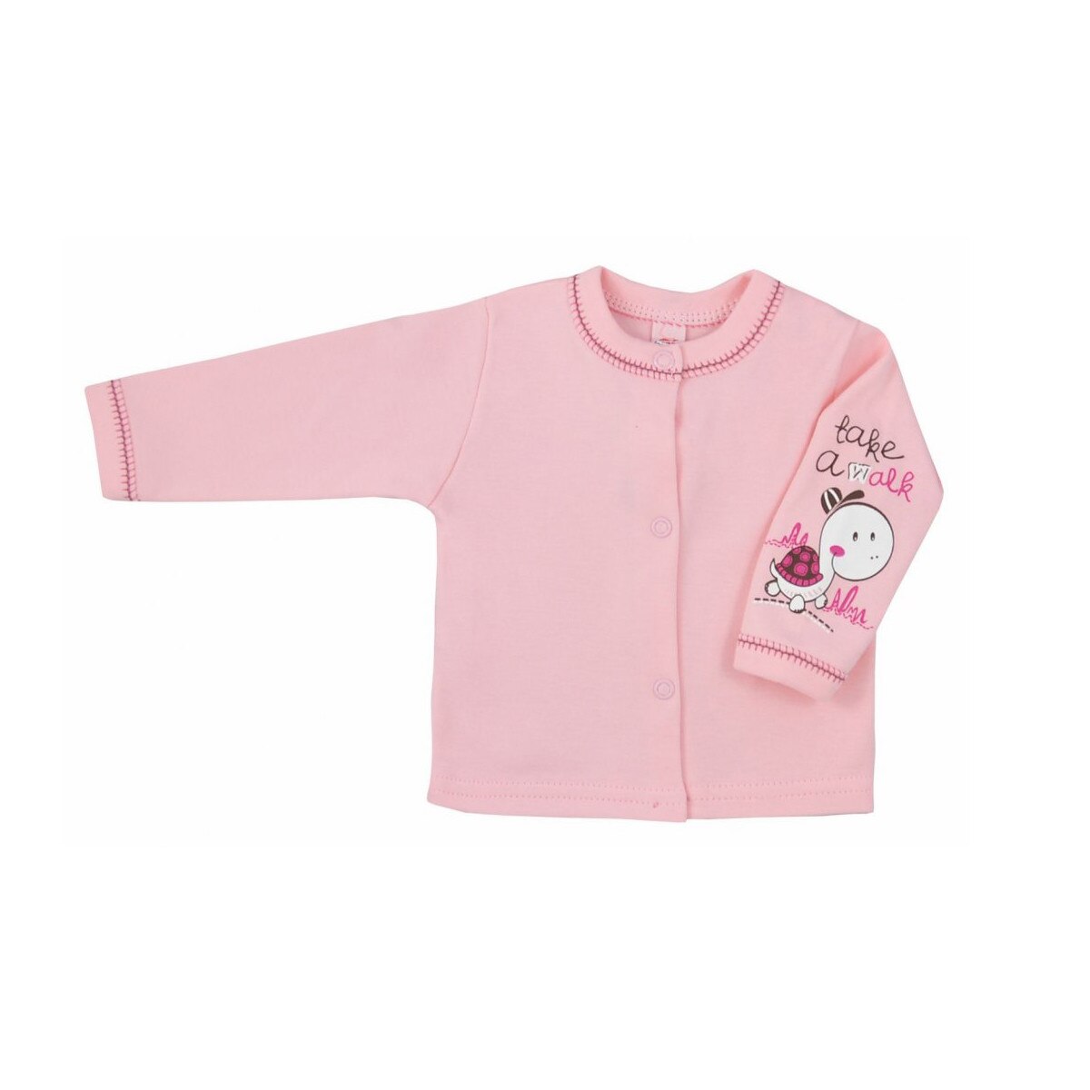Bluza cu maneca lunga pentru fete Koala Zolwik 2635R, Roz, 80 cm