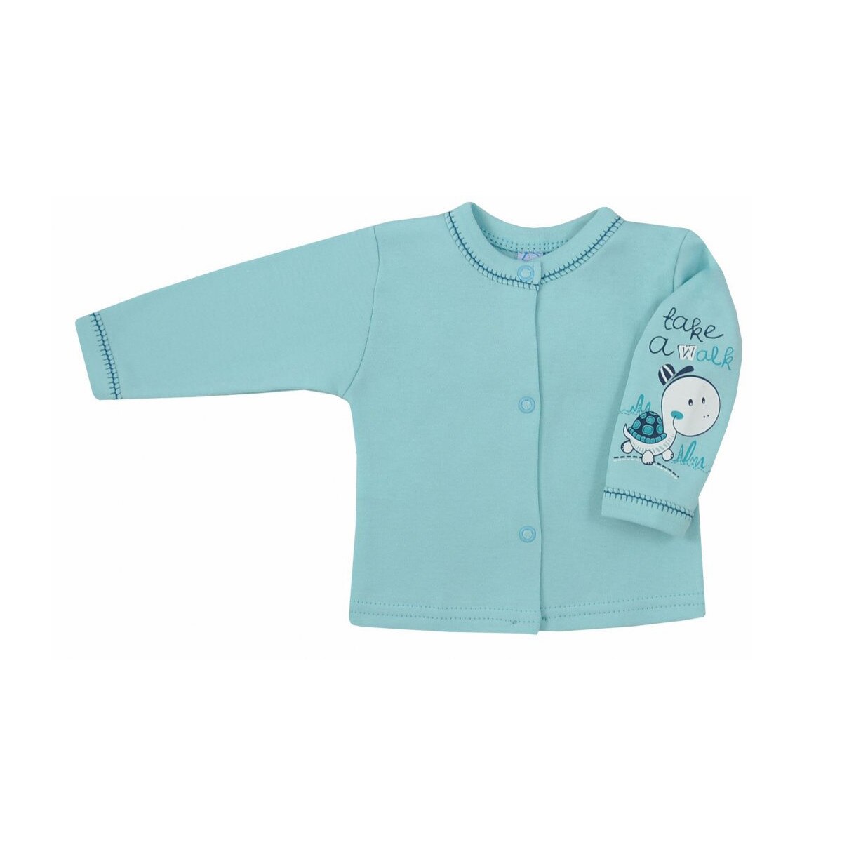 Bluza maneca lunga pentru bebelusi Koala Zolwik 2635T, Turcoaz, 74