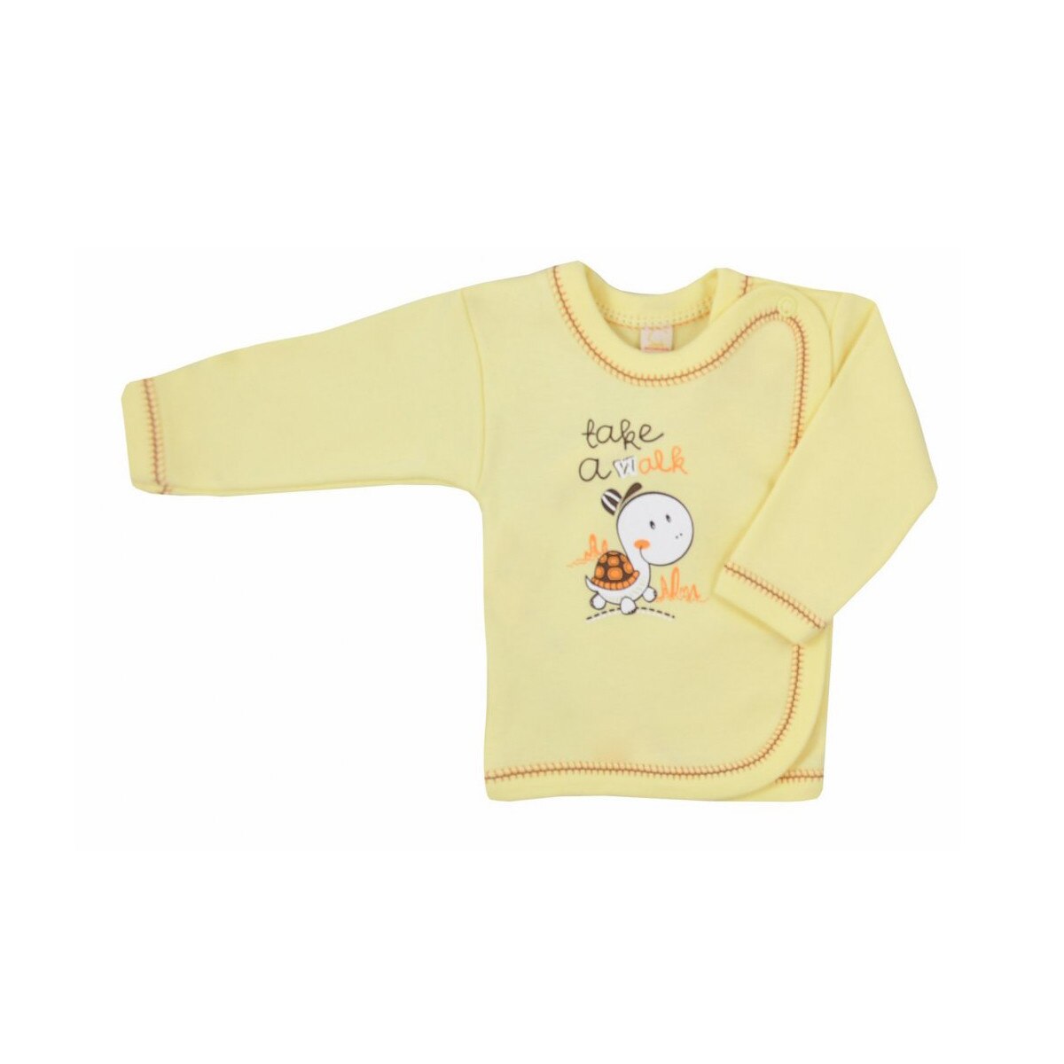 Bluza cu maneca lunga pentru bebelusi Koala Zolwik 2666G, Galben, 68 cm