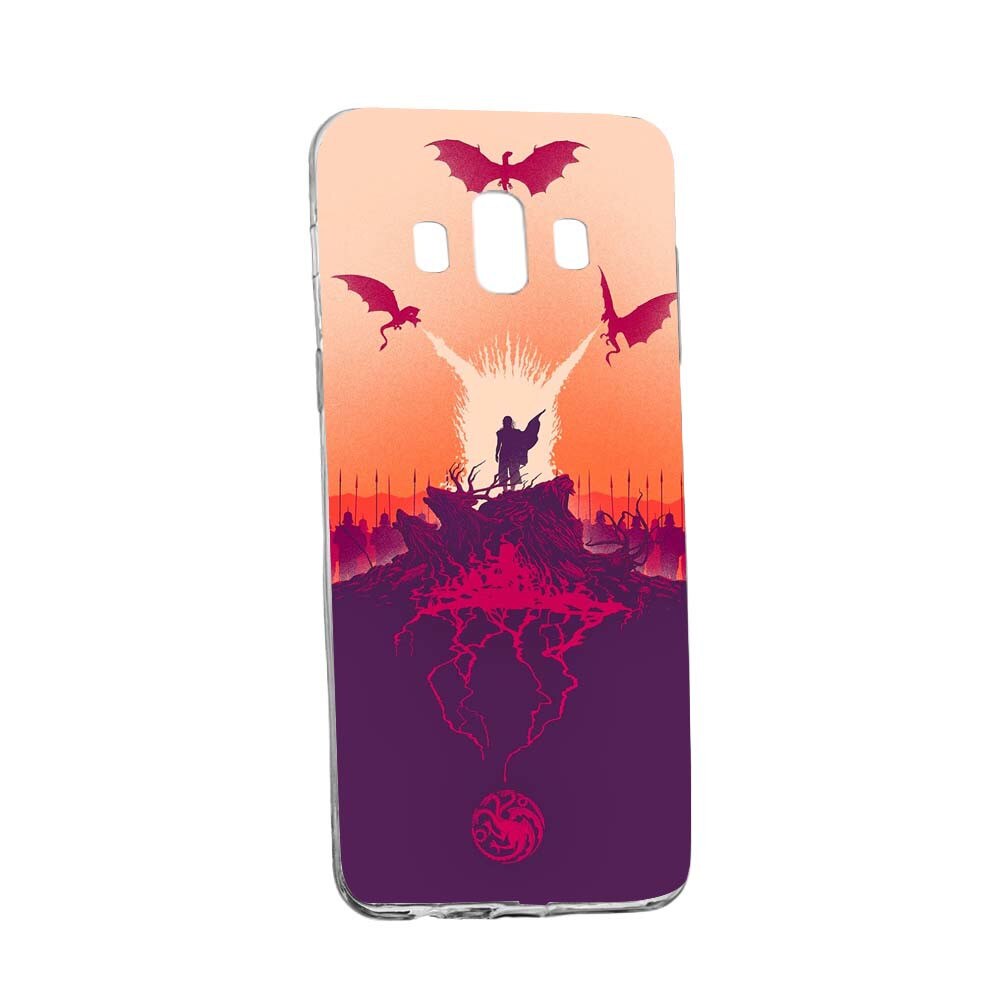 Husa de protectie Game of Thrones pentru Samsung Galaxy J6 Plus 2018, rezistenta la uzura, anti-alunecare, din silicon Premium, 195