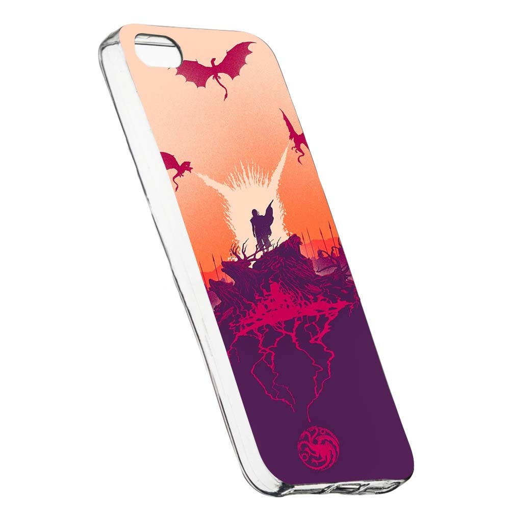 Husa de protectie Game of Thrones pentru Apple iPhone 5 / 5S / SE, rezistenta la uzura, anti-alunecare, din silicon Premium, 195