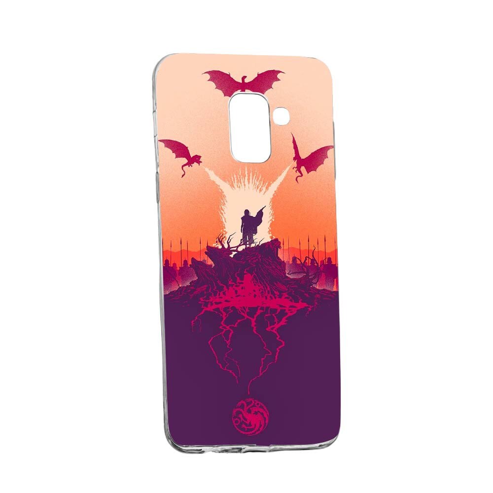 Husa de protectie Game of Thrones pentru Samsung Galaxy A8 2018 / A5 2018, rezistenta la uzura, anti-alunecare, din silicon Premium, 195