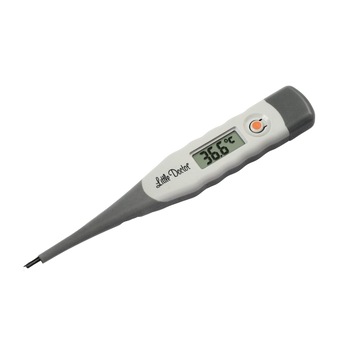 Termometru digital Little Doctor LD 302, indicator sonor, rezistent la apa, flexibil, Display LCD, Gri/Alb Termometru digital Little Doctor LD 302, indicator sonor, rezistent la apa, flexibil, Display LCD, Gri/Alb