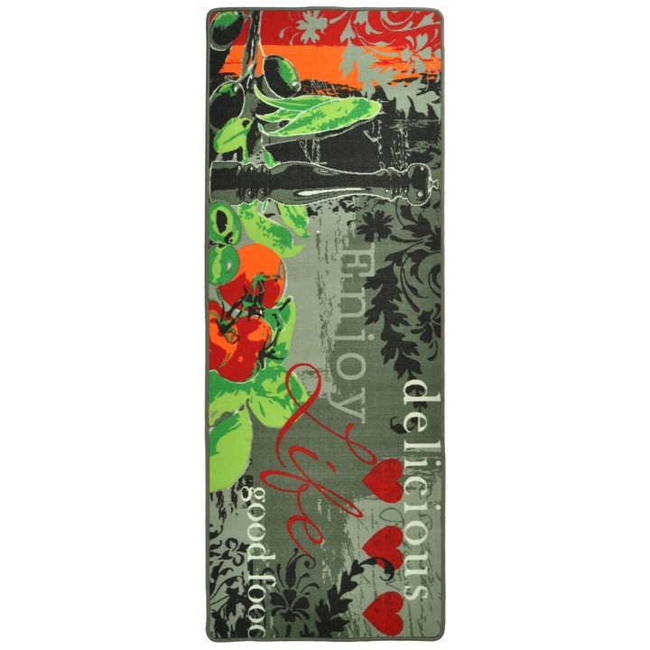 Covor Bucatarie Modern & Geometric Loop, Gri, 67x180, C476-471628