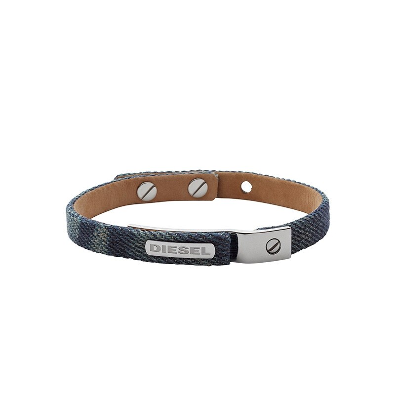 Bratara Diesel Ragged DX0974040, Argintiu, Albastru