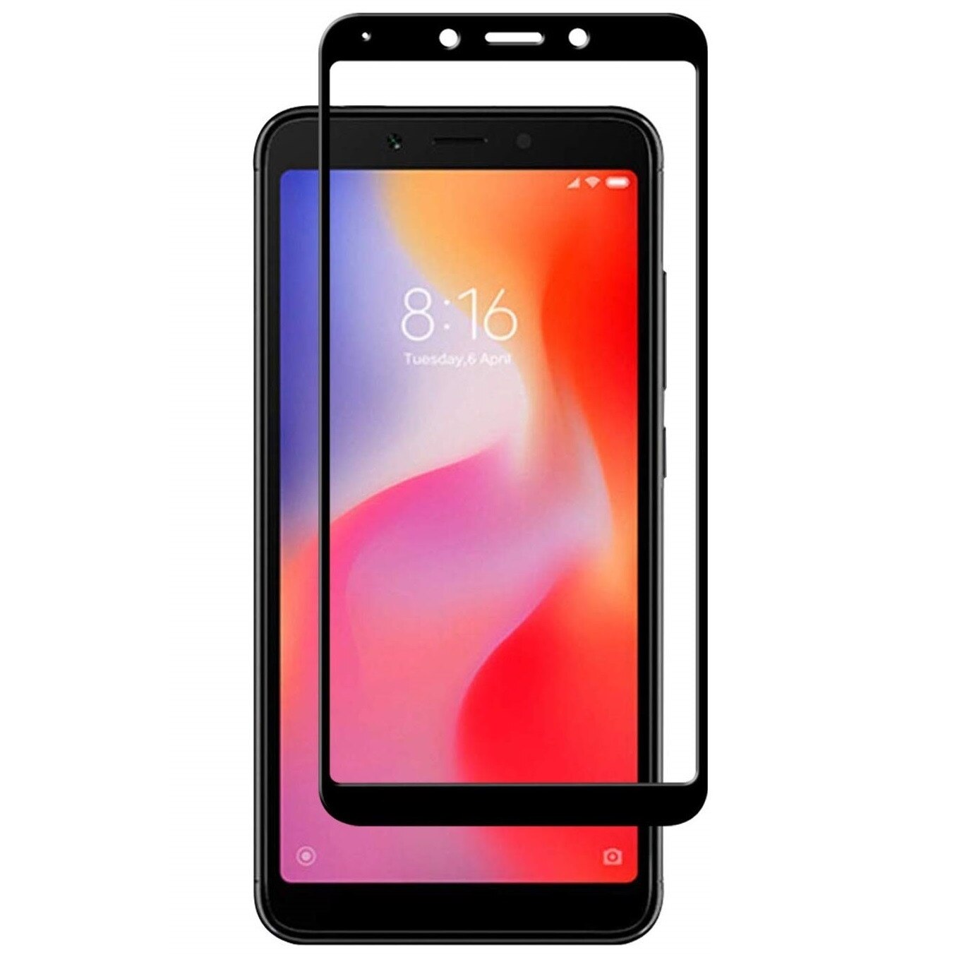 Folie sticla securizata Full Cover Full Glue pentru Xiaomi Redmi 6, Negru