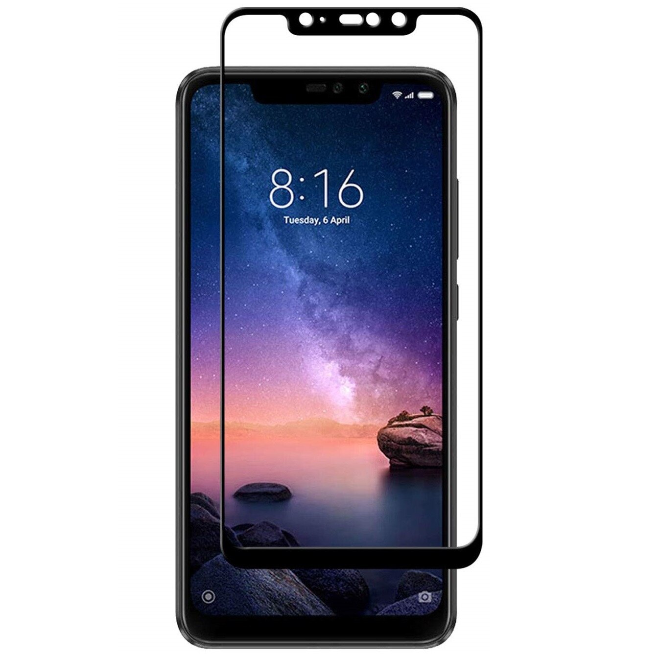 Folie sticla securizata Full Cover Full Glue pentru Xiaomi Redmi Note 6 Pro, Negru