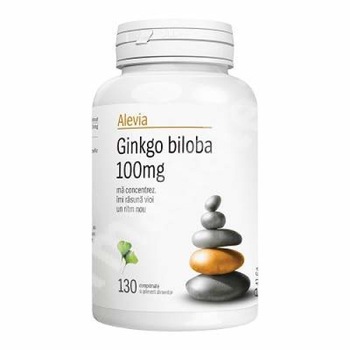 Ginko biloba 100 mg, Alevia, 130 comprimate Ginko biloba 100 mg, Alevia, 130 comprimate