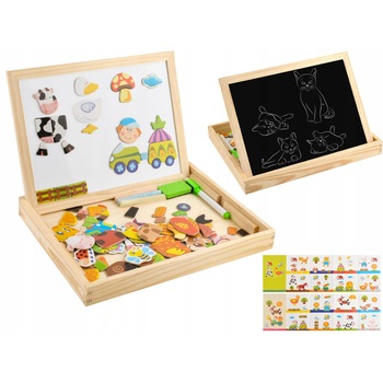 Tablita Magnetica Educationala IDL Magic Table cu 2 fete si figurine cu magnet, o jucarie foarte creativa datorita accesoriilor simbolice ce garanteaza o distactie excelenta,stimuleaza imaginatia,creativitatea si abilitatile manuale, Material Lemn Tablita Magnetica Educationala IDL Magic Table cu 2 fete si figurine cu magnet, o jucarie foarte creativa datorita accesoriilor simbolice ce garanteaza o distactie excelenta,stimuleaza imaginatia,creativitatea si abilitatile manuale, Material Lemn
