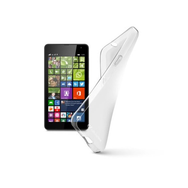 Калъф за телефон Cellular Line Shape за Microsoft Lumia 535, Прозрачен