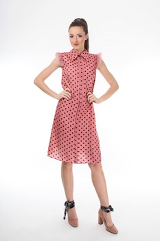 Rochie roz cu guler, Onibon Rochie roz cu guler, Onibon