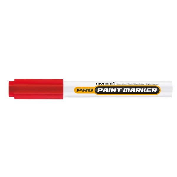 Marker cu vopsea Monami Pro Paint varf rotund de 2mm rosu
