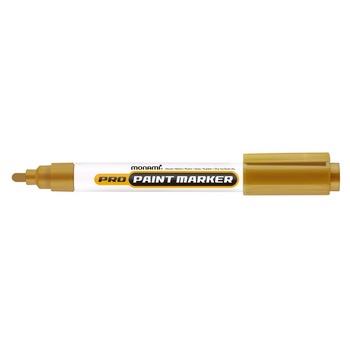 Marker cu vopsea Monami Pro Paint varf rotund de 2mm auriu Marker cu vopsea Monami Pro Paint varf rotund de 2mm auriu