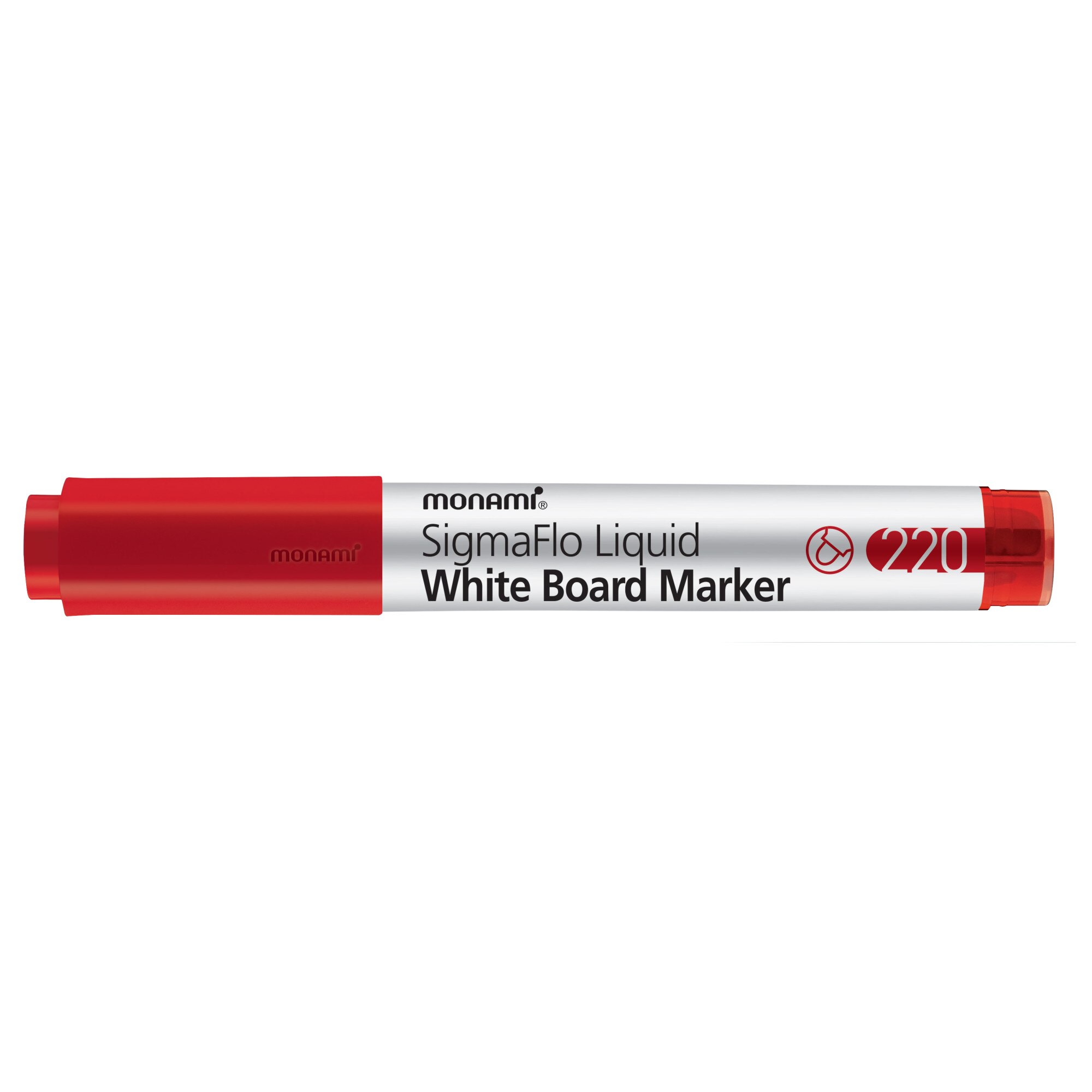 Marker whiteboard Monami SigmaFlo varf rotund de 2mm rosu