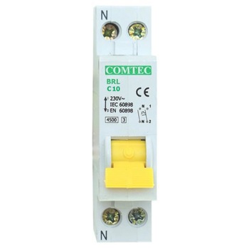 Intrerupator automat BRL bipolar intr-un modul COMTEC, 10A, curba C Intrerupator automat BRL bipolar intr-un modul COMTEC, 10A, curba C