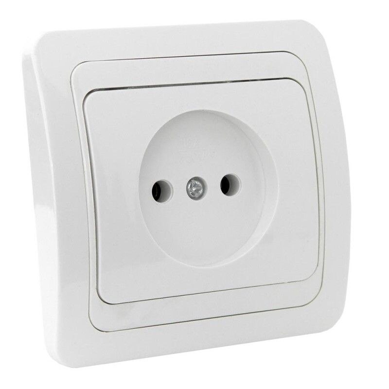 Priza simpla fara CP Eco, ingropat, alb