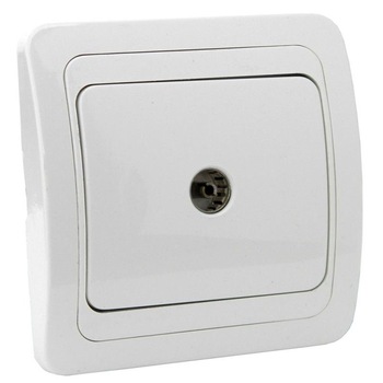 Priza TV simpla Eco, ingropat, alb Priza TV simpla Eco, ingropat, alb