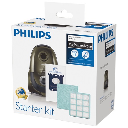 Set 20 Sacchetti Per Aspirapolvere Philips + 2 Filtri - Premium Microfibra, Compatibili Con PowerLife, Performer, Home Hero, Active, Compact