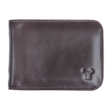 Portofel slim piele barbati, Toro Nero, Rounded corners coffee Portofel slim piele barbati, Toro Nero, Rounded corners coffee