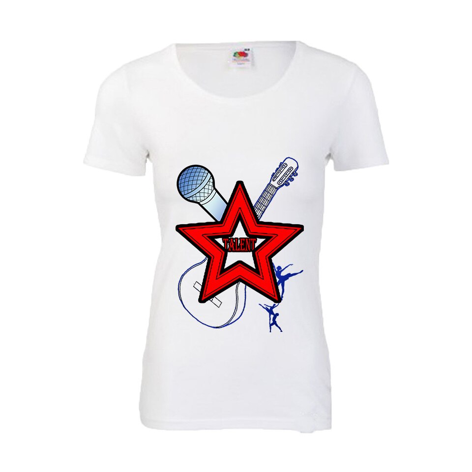 Tricou personalizat dama Fruit of the loom TALENT alb 2XL