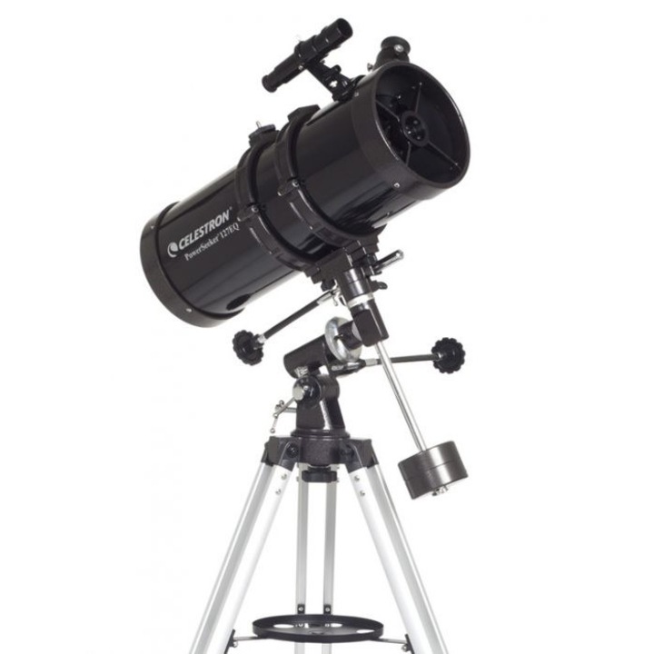 Telescop reflector, CELESTRON, PowerSeeker, 127EQ Newton, Negru