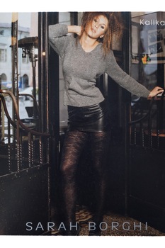 Dres cu model brodat pe microfibra in relief, Sarah Borghi, Kalika, Mov Dres cu model brodat pe microfibra in relief, Sarah Borghi, Kalika, Mov