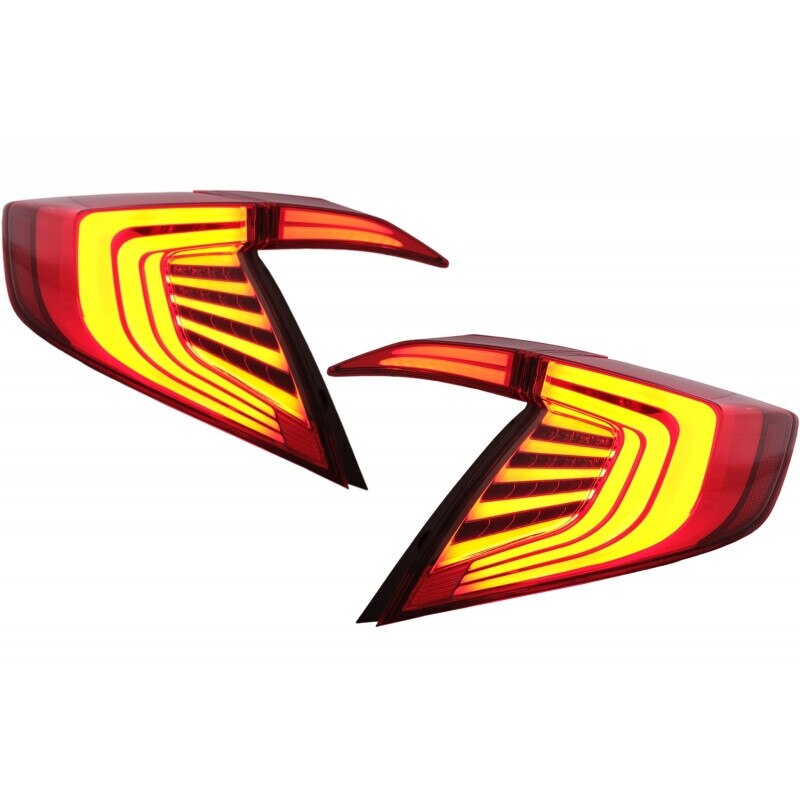 Stopuri Full LED compatibil cu HONDA Civic MK10 (FC/FK) Sedan (2016+) Rosu/Negru