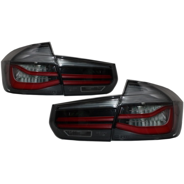 Stopuri LED M Look Black Line compatibil cu BMW Seria 3 F30 2011-2019 LCI Design cu Semnal Dinamic Secvential