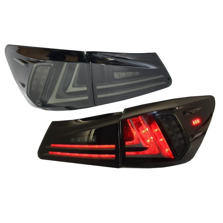 Teljes LED-es hátsó lámpák kompatibilis a LEXUS IS XE20 (2006-2012) Light Bar Facelift új XE30 Smoke Design termékkel