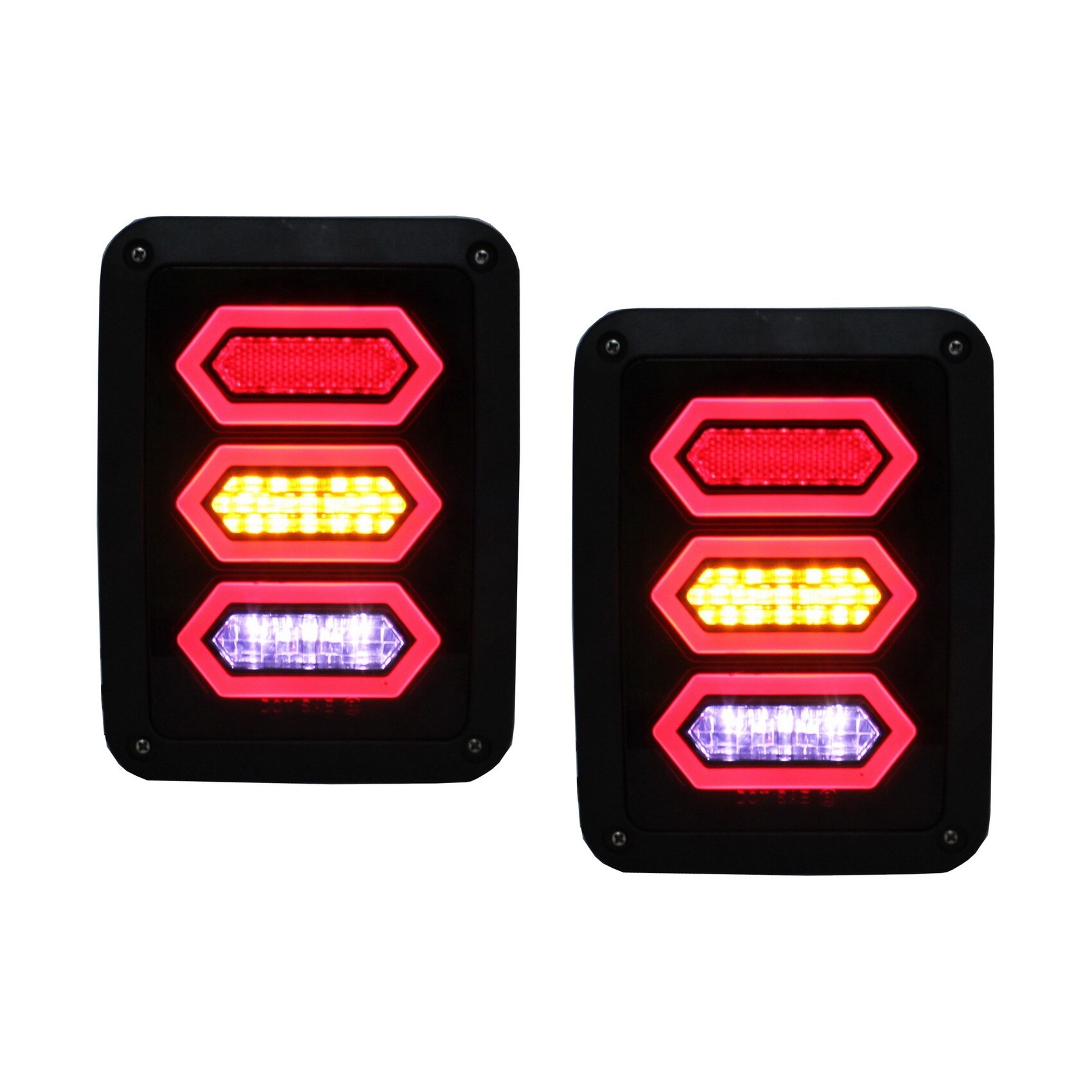 Stopuri Full LED compatibil cu JEEP Wrangler JK (2007-2017) Fumuriu