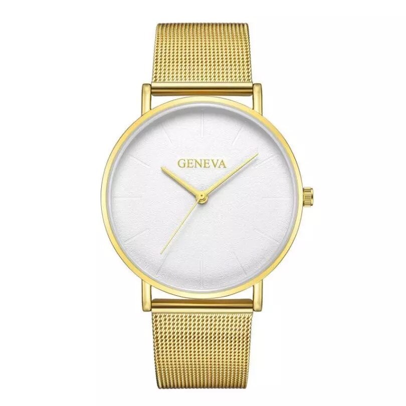 Ceas dama elegant Geneva Ivee, gold-alb