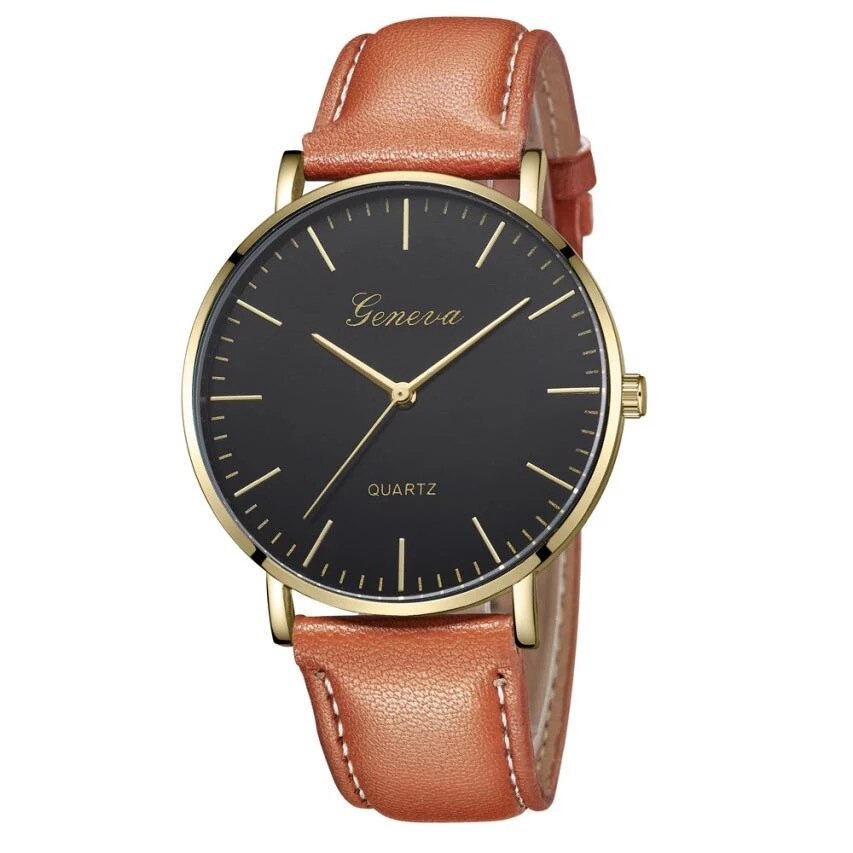 Ceas dama elegant Geneva Delight, maro-carcasa gold