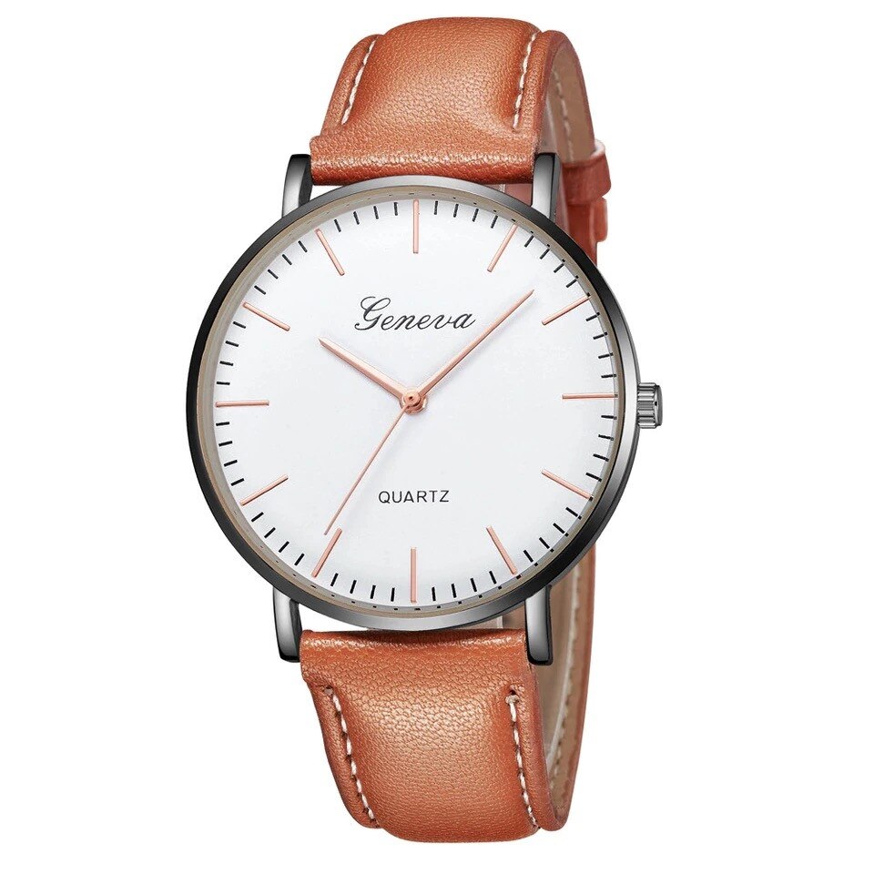 Ceas dama elegant Geneva Delight, carcasa neagra