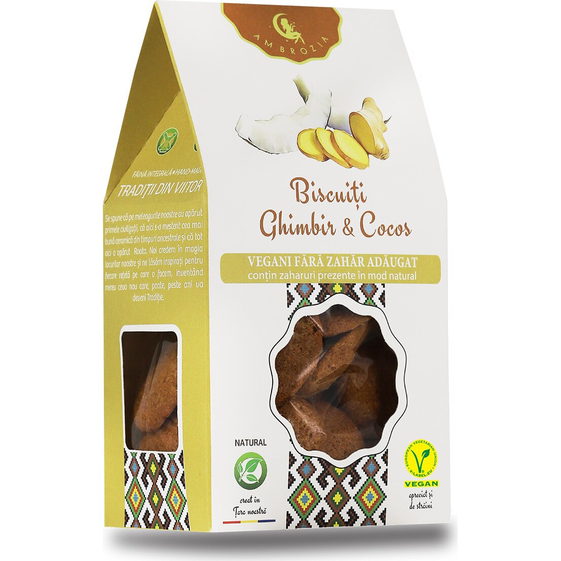 Biscuiti Ghimbir & Cocos, Ambrozia, 150 g