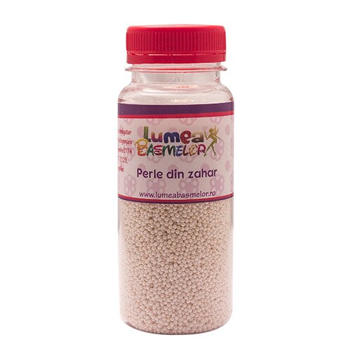 Nonpareils perlat alb, 1mm, 130g - Lumea Basmelor