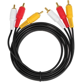 Cablu High Performance 3 RCA - 3 RCA , Lungime 1.5 Metri , Conectori Auriti Cablu High Performance 3 RCA - 3 RCA , Lungime 1.5 Metri , Conectori Auriti