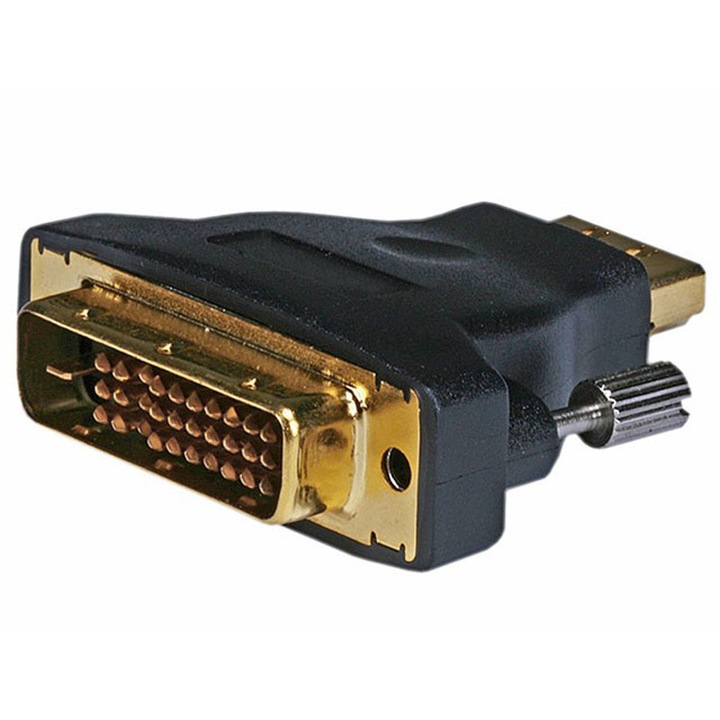 Adaptor Nelbo HDMI la DVI-D (24+1), tip tata-tata ecranat