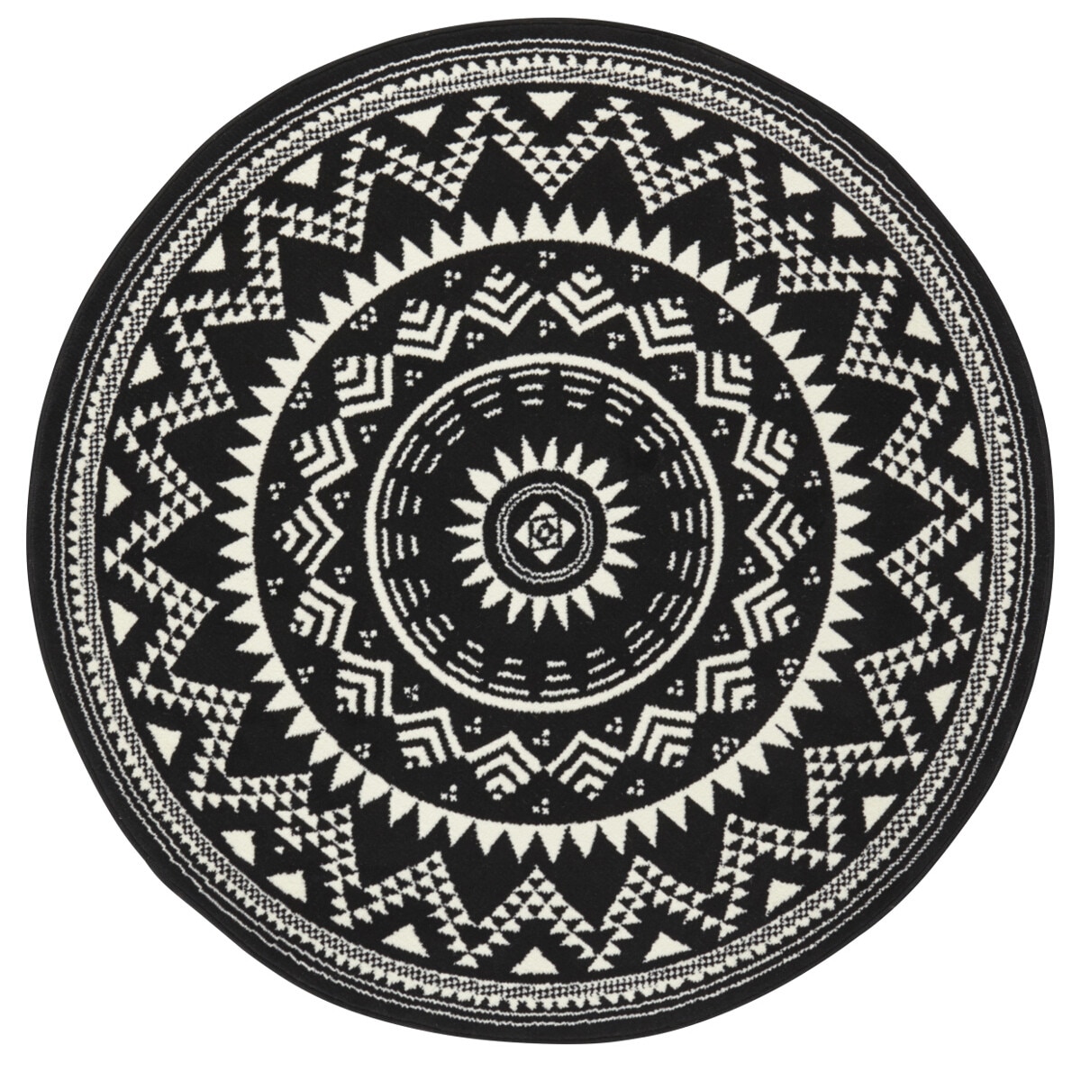 Covor Modern & Geometric Celebration, Rotund, Negru, 140x140, C96-470428