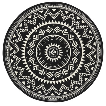 Covor Modern & Geometric Celebration, Rotund, Negru, 140x140, C96-470428 Covor Modern & Geometric Celebration, Rotund, Negru, 140x140, C96-470428