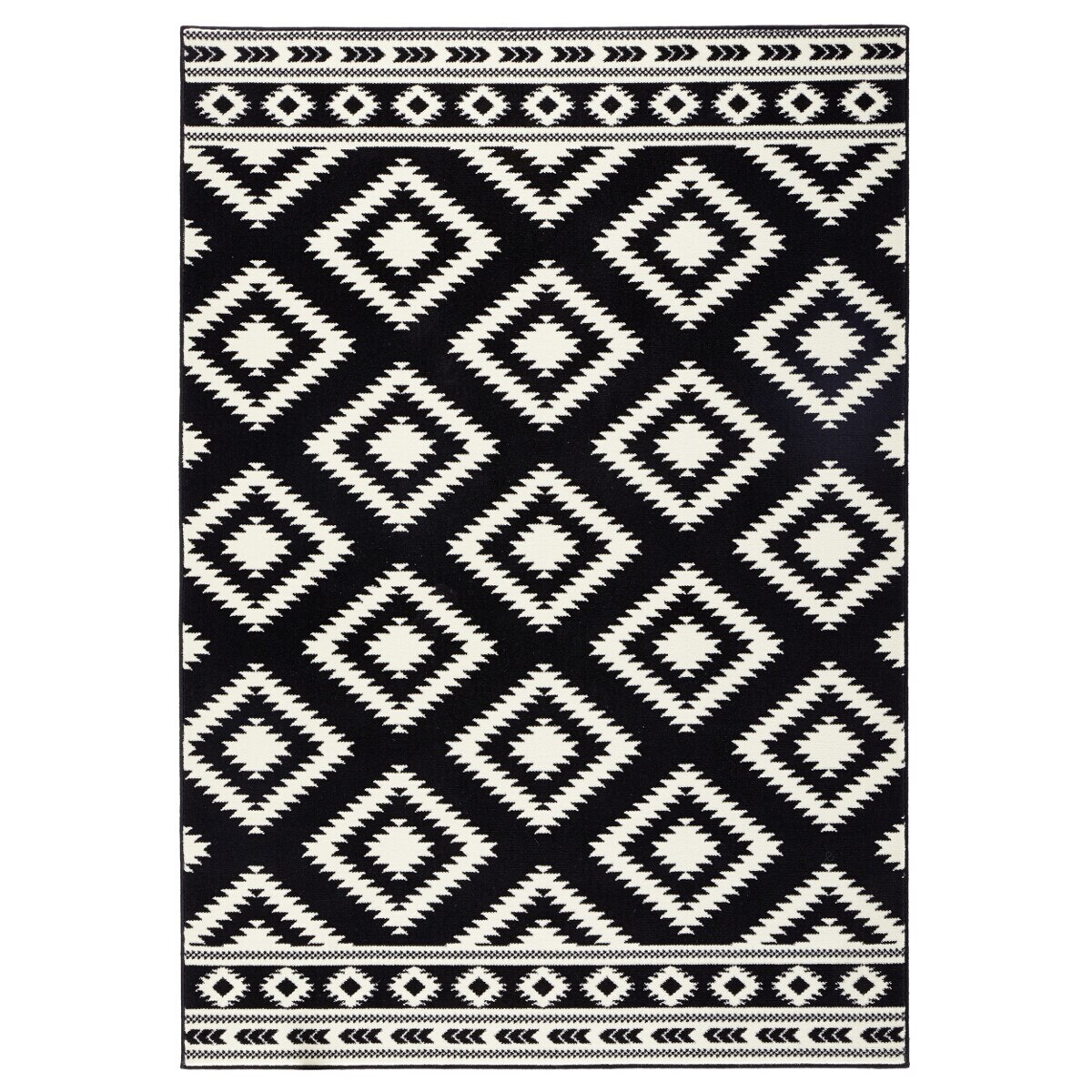 Covor Modern & Geometric Gloria, Negru, 80x150, C04-471318