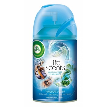 Rezerva odorizant camera, Air Wick Freshmatic, Turquoise Oasis, spray 250 ml Rezerva odorizant camera, Air Wick Freshmatic, Turquoise Oasis, spray 250 ml