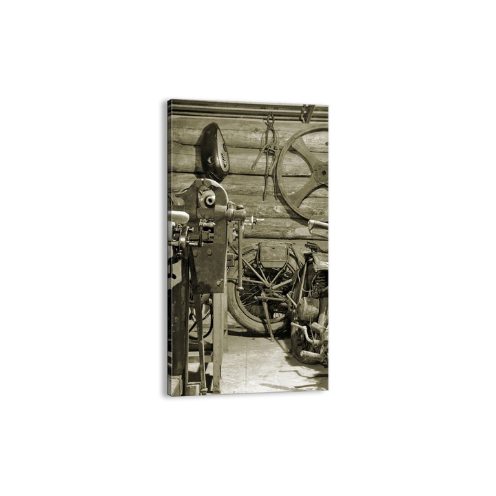 Tablou Canvas, 65x120 cm, Atelier De Motociclete, PA65x120-3519