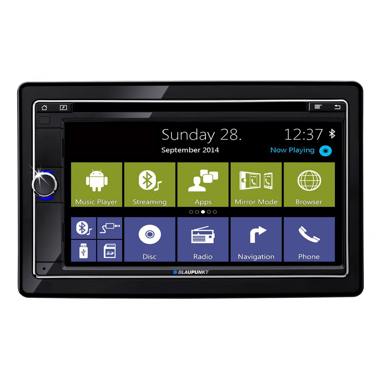 Player Multimedia Auto Blaupunkt, 4x50W, Port USB/AUX/CD, Negru , Rezolutie 800 x 480 Pixeli , Bluetooth incorporat , Culoare Negru