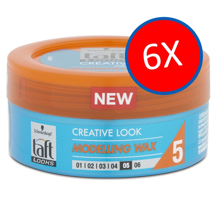 Ceara de coafat, Taft, Looks Creative, 6 x 75 ml