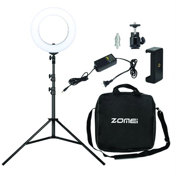 Lampa circulara LED lumina rece/calda , Ring Light cu trepied, geanta, 41W, Circumferinta 35cm - Phuture Lampa circulara LED lumina rece/calda , Ring Light cu trepied, geanta, 41W, Circumferinta 35cm - Phuture