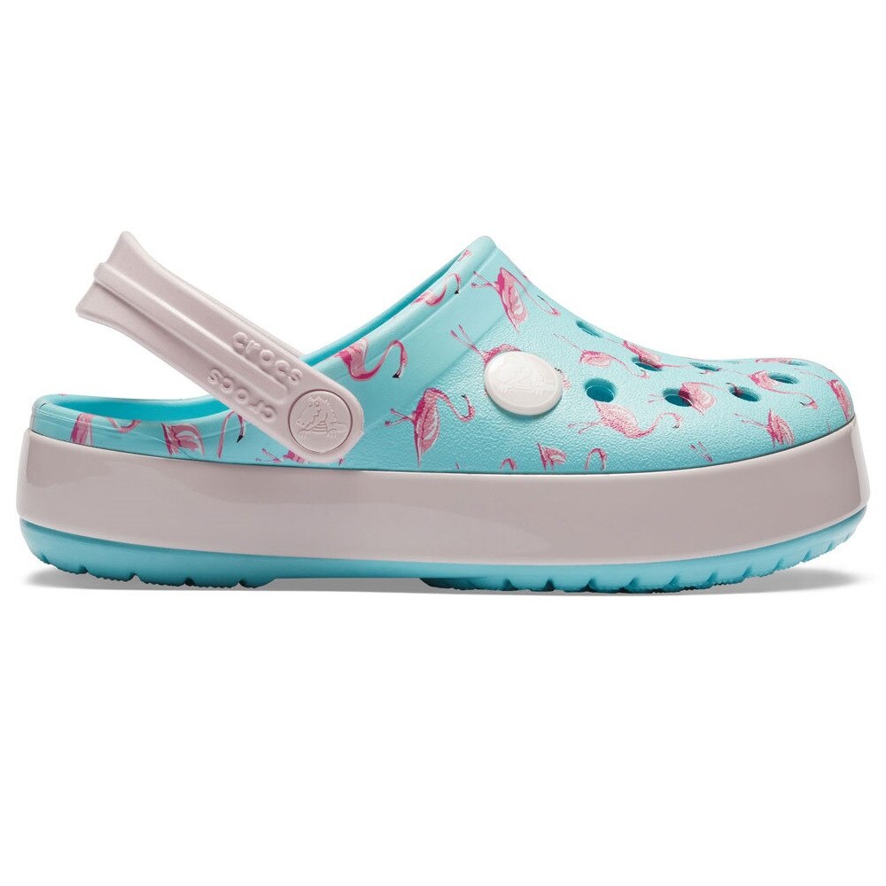 Papuci Crocs CROCBAND Multigraphic Ice Blue, 25/26