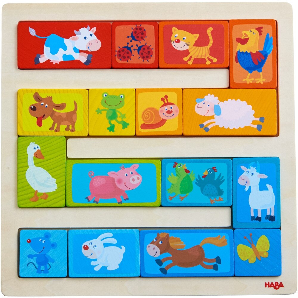 Parada animalelor, joc de aranjare, 16 piese