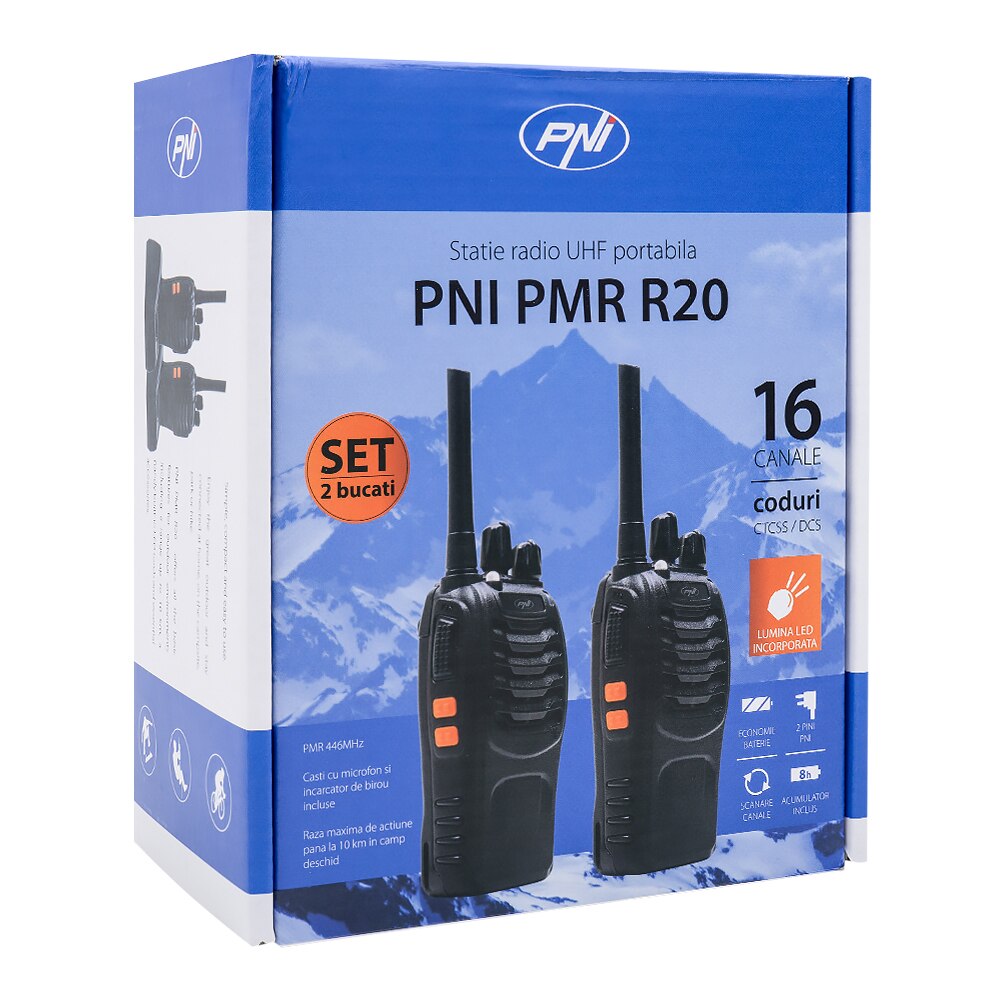 Cargador Múltiple PNI WCR406 Para 6 Radios PMR R40 Pro - Carga Simultánea, Entrada 110-240V, Compacto Para Escritorio