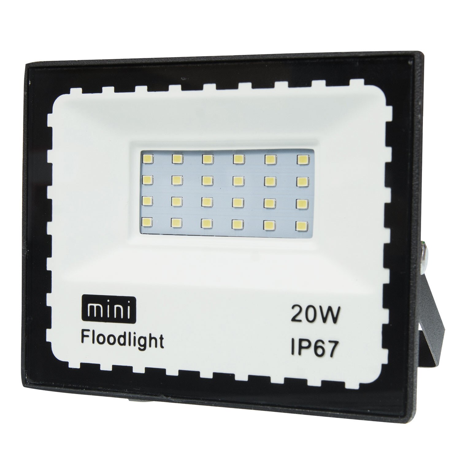 Proiector Led , 20W Slim Mini , Negru , Lumina Rece , 6400K , 1800lm