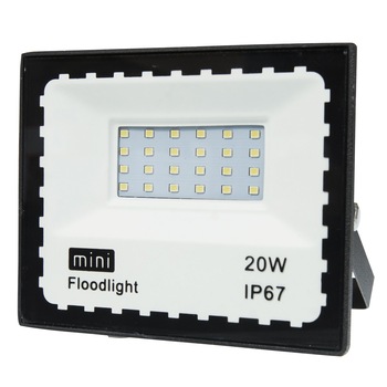 Proiector Led , 20W Slim Mini , Negru , Lumina Rece , 6400K , 1800lm Proiector Led , 20W Slim Mini , Negru , Lumina Rece , 6400K , 1800lm